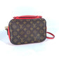 LOUIS VUITTON M43556 Monogram Saintonge Bag, Crossbody Pochette, 2-Way Handbag/Shoulder Bag, Monogram Canvas, Women's, Coquelicot Red