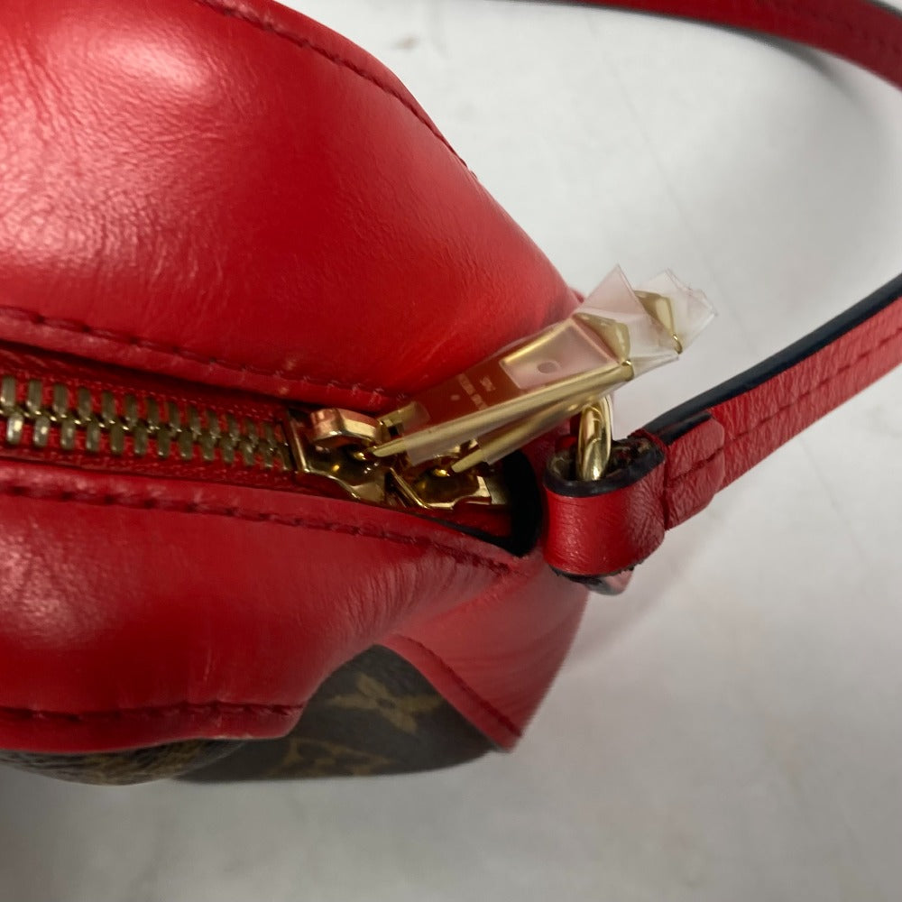 LOUIS VUITTON M43556 Monogram Saintonge Bag, Crossbody Pochette, 2-Way Handbag/Shoulder Bag, Monogram Canvas, Women's, Coquelicot Red