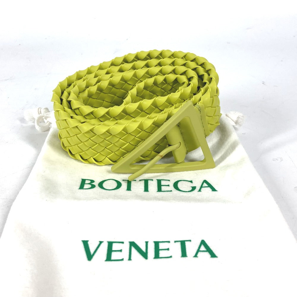 BOTTEGA VENETA 691232 トリアングル 三角 イントレチャート ズボン用ベルト ベルト ラバー ユニセックス キゥイ ライトグリーン系