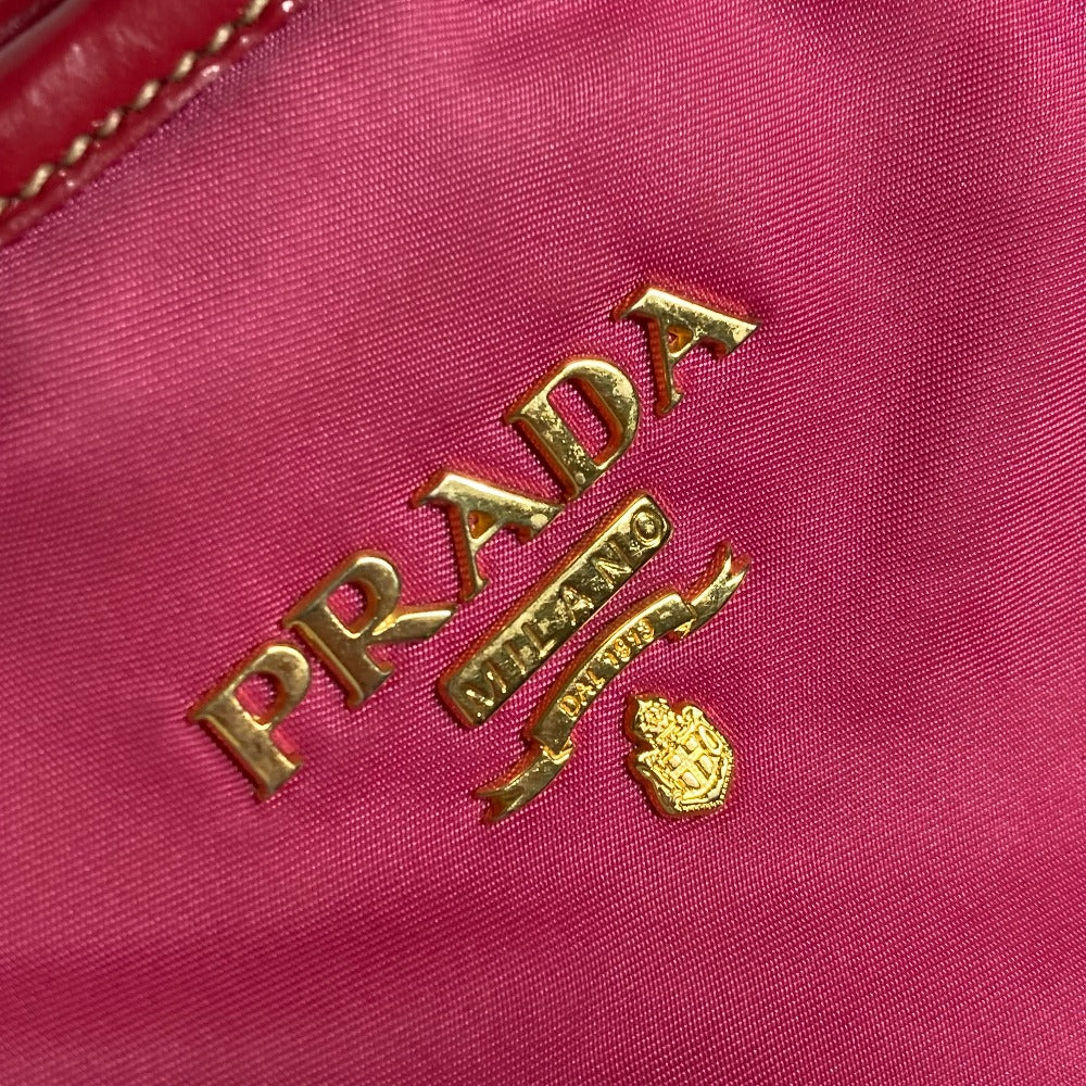 PRADA ロゴ カバン 肩掛け トートバッグ ショルダーバッグ ナイロン レディース ピンク