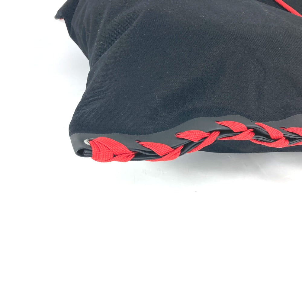Christian Louboutin 3195149 カバン トートバッグ カバレース CABALACE シューレース 縦型 バイカラー ショルダーバッグ キャンバス レディース ブラック
