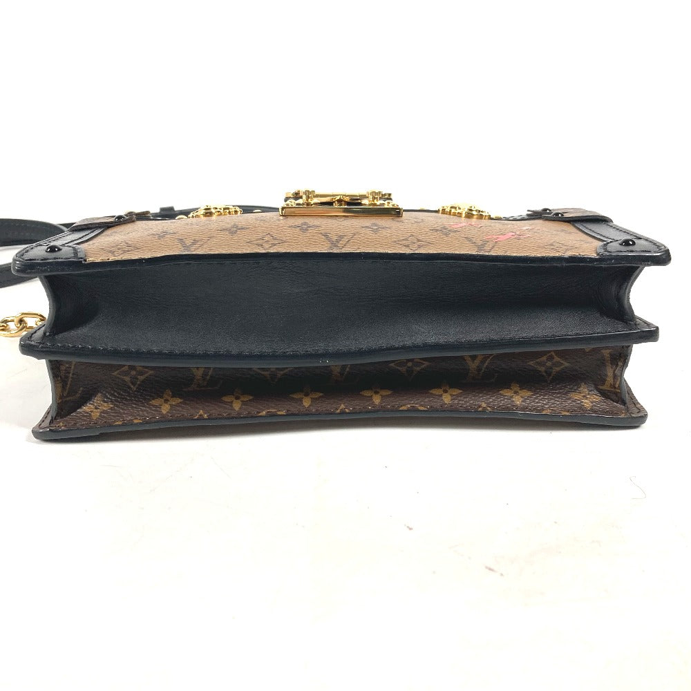LOUIS VUITTON M43596 Monogram Reverse Trunk Clutch, 2-Way Bag, Crossbody Pochette, Clutch Bag, Shoulder Bag, Monogram Reverse Canvas, Women's, Beige