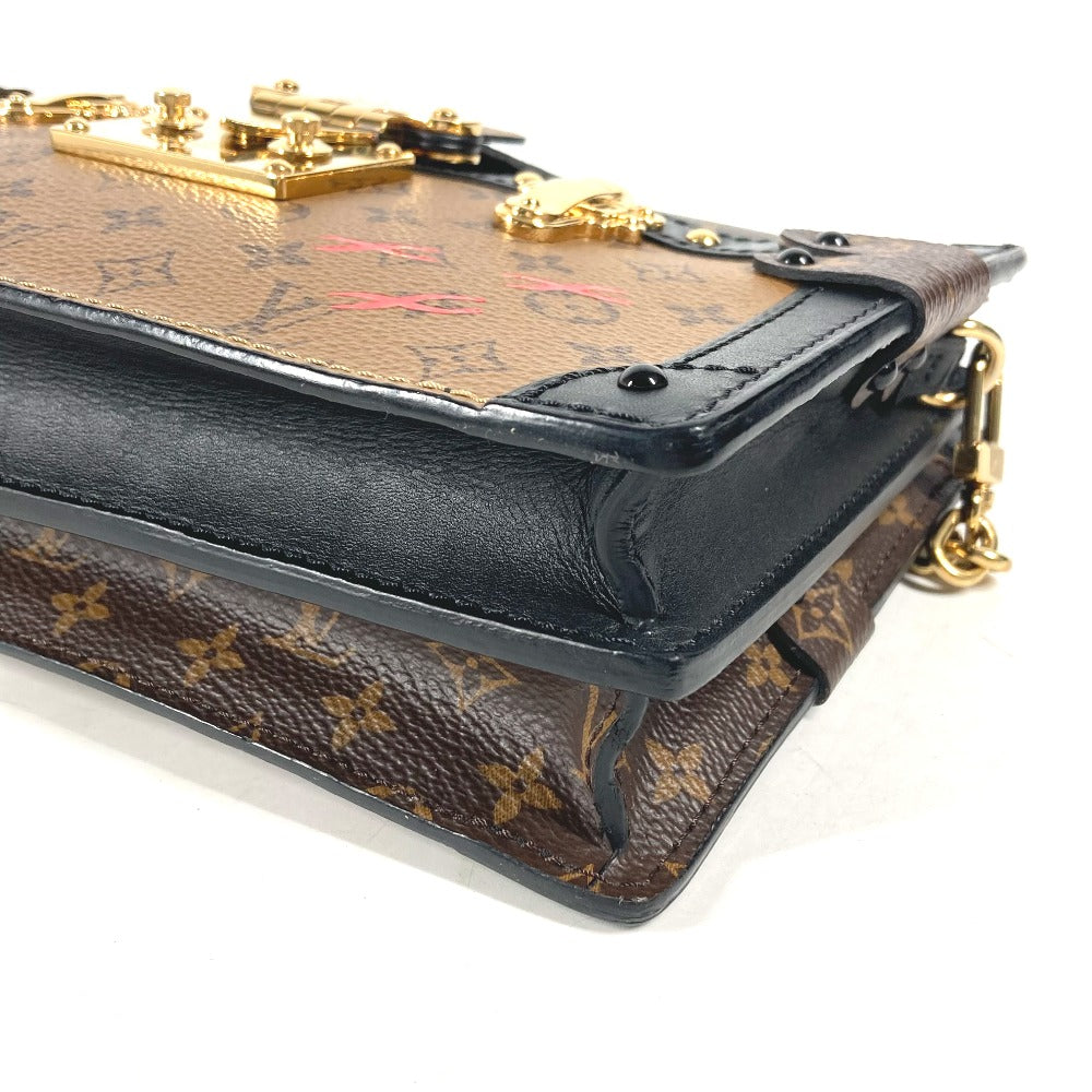LOUIS VUITTON M43596 Monogram Reverse Trunk Clutch, 2-Way Bag, Crossbody Pochette, Clutch Bag, Shoulder Bag, Monogram Reverse Canvas, Women's, Beige