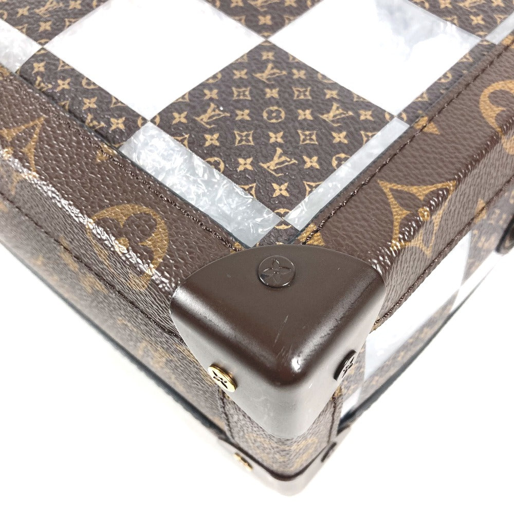 LOUIS VUITTON M20871 モノグラム・チェス スリム・ソフトトランク カバン ポシェット クラッチバッグ 2WAYバッグ ショルダーバッグ キャンバス ユニセックス ブラウン