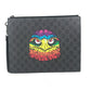 GUCCI 547084 GGスプリーム BESTIARY ベスティアリー カバン ポーチ ストラップ付 クラッチバッグ GGスプリームキャンバス ユニセックス ブラック