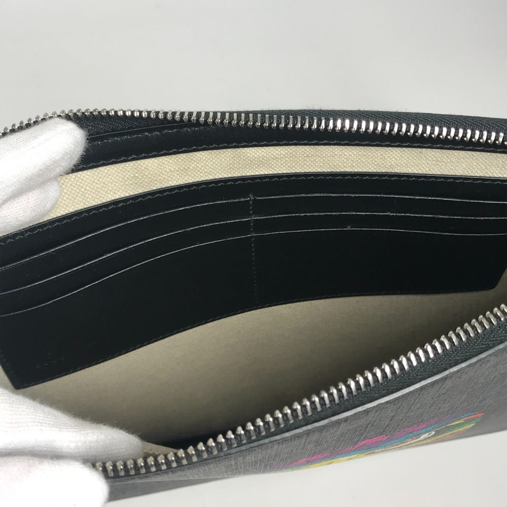 GUCCI 547084 GGスプリーム BESTIARY ベスティアリー カバン ポーチ ストラップ付 クラッチバッグ GGスプリームキャンバス ユニセックス ブラック