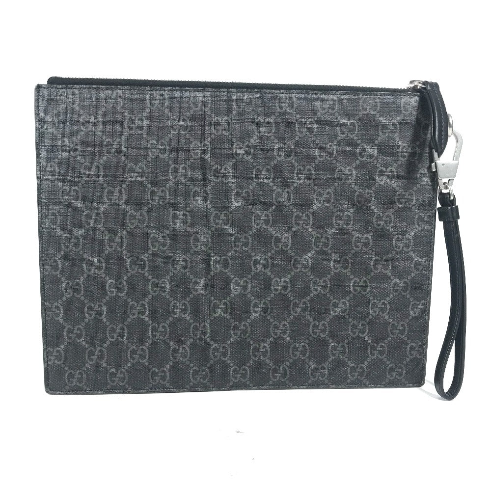GUCCI 547084 GGスプリーム BESTIARY ベスティアリー カバン ポーチ ストラップ付 クラッチバッグ GGスプリームキャンバス ユニセックス ブラック