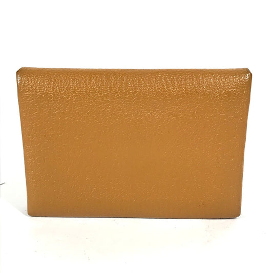 HERMES 二つ折り バイカラー カルヴィデュオ ヴェルソ カードケース 小銭入れ 財布 カードケース 名刺入れ コインケース シェーブル ユニセックス キャラメル/ローズサクラ ベージュ