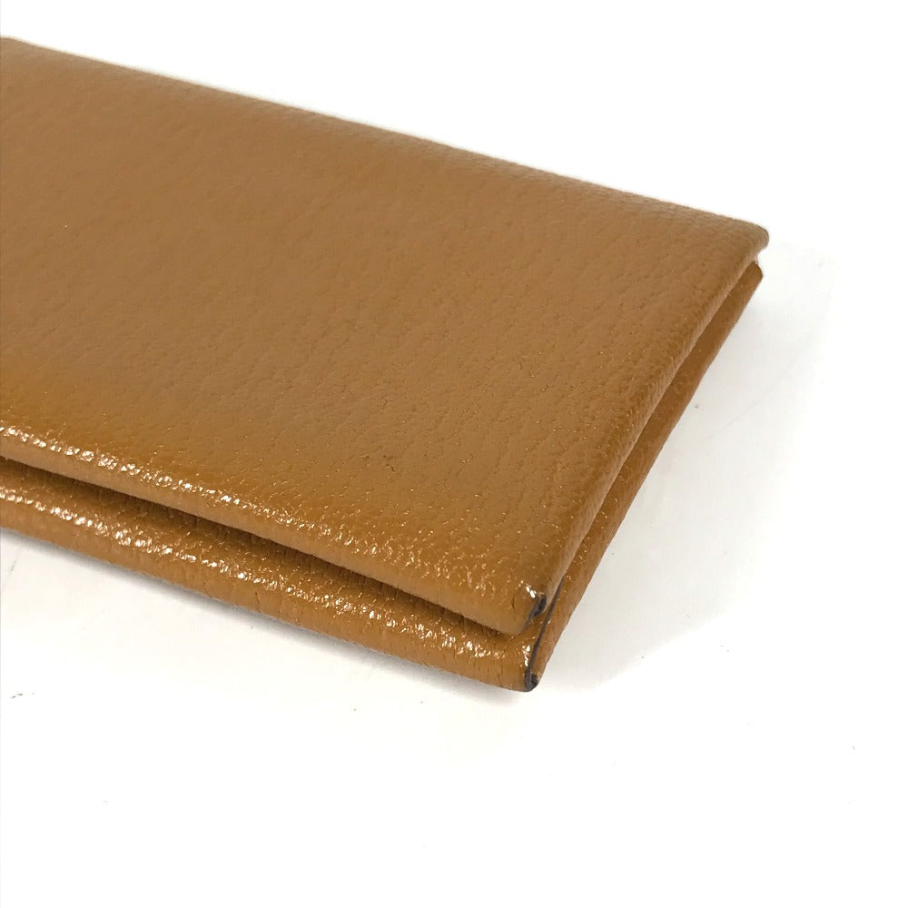 HERMES 二つ折り バイカラー カルヴィデュオ ヴェルソ カードケース 小銭入れ 財布 カードケース 名刺入れ コインケース シェーブル ユニセックス キャラメル/ローズサクラ ベージュ