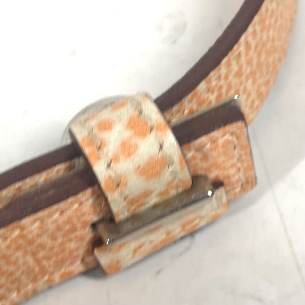 HERMES ドッグリード ダルメシアン ペット 犬 ドッグ リード ブッフルスキッパー ユニセックス オレンジ