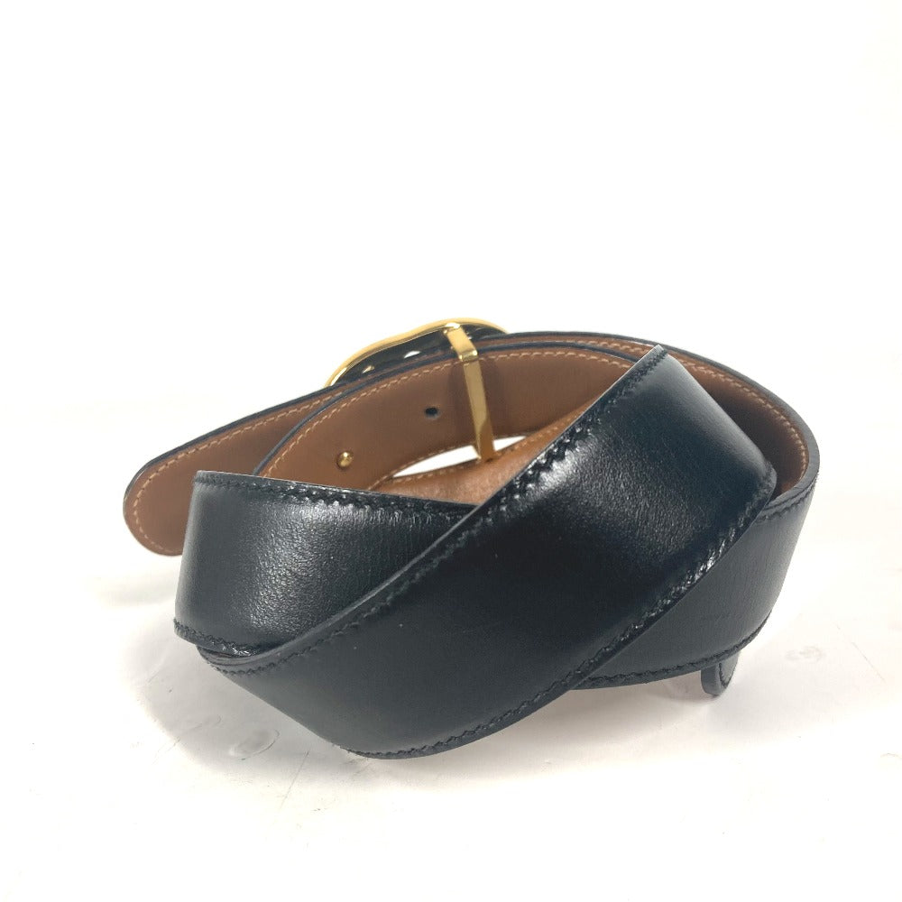 GUCCI 036・519・2964 ヴィンテージ GG ロゴ バックル アクセサリー ズボン用ベルト ベルト レザー レディース ブラック