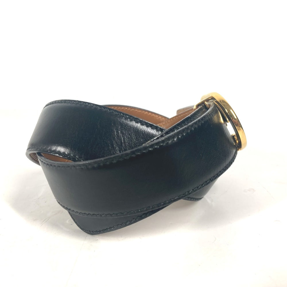 GUCCI 036・519・2964 ヴィンテージ GG ロゴ バックル アクセサリー ズボン用ベルト ベルト レザー レディース ブラック