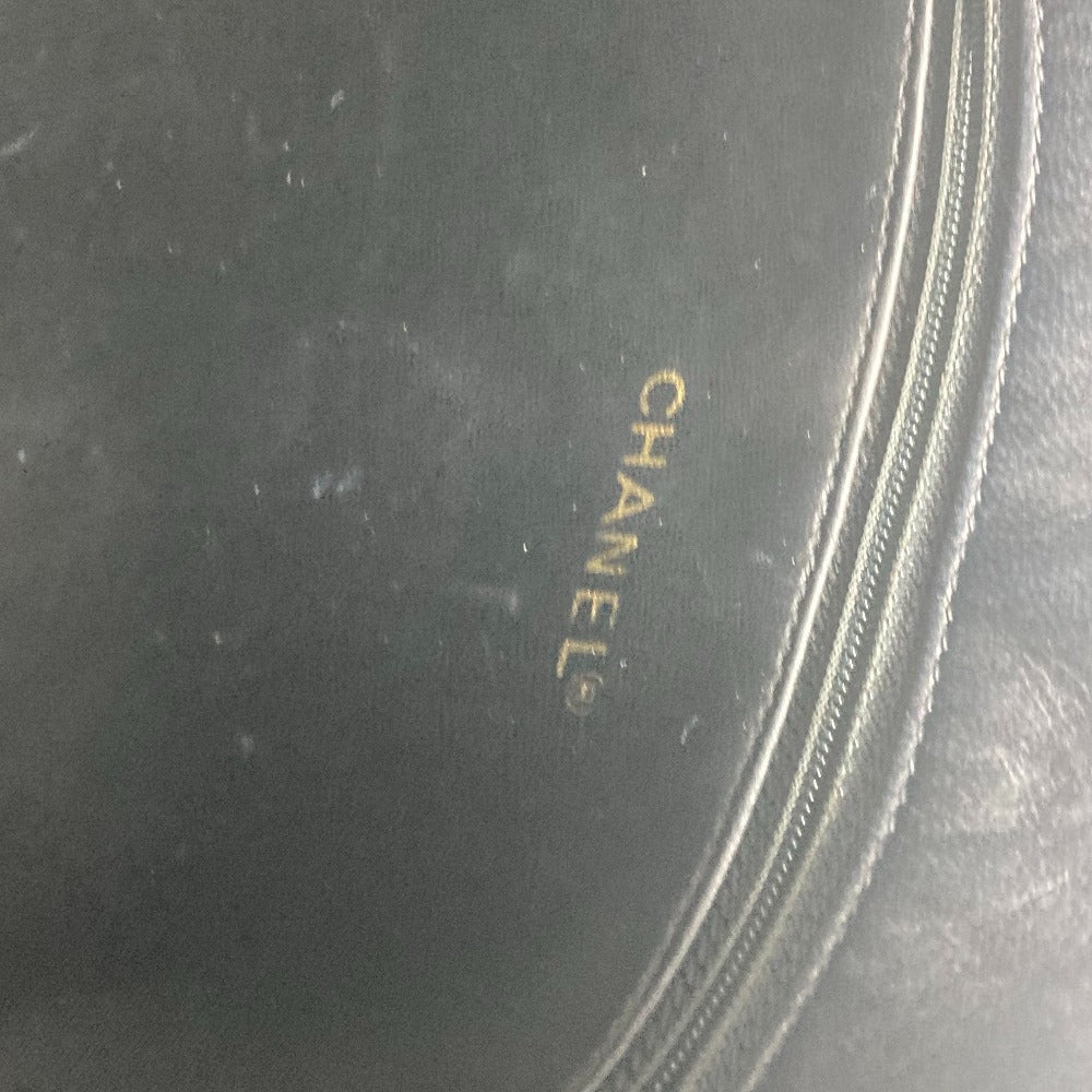CHANEL ヴィンテージ CC ココマーク 肩掛け トートバッグ カバン ショルダーバッグ レザー レディース ダークネイビー