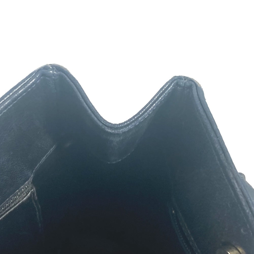 CHANEL ヴィンテージ CC ココマーク 肩掛け トートバッグ カバン ショルダーバッグ レザー レディース ダークネイビー