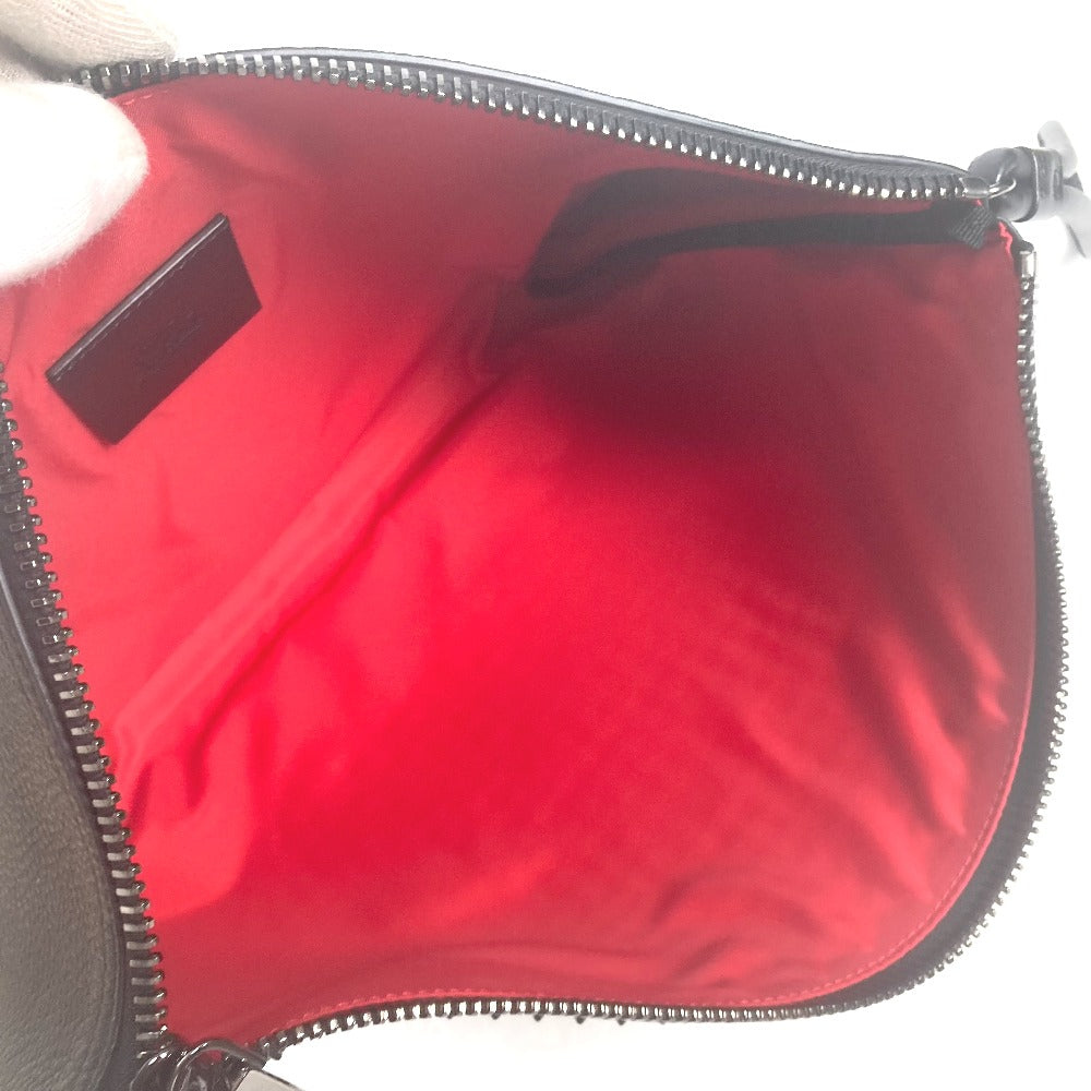 Christian Louboutin 1195035 セカンドバッグ スタッズ カバン ストラップ付 クラッチバッグ レザー ユニセックス ブラック