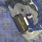 LOUIS VUITTON MP2546 モノグラム カモフラージュ ストール ショール フリンジ マフラー 迷彩 大判 ストール カシミヤ ユニセックス ブルー