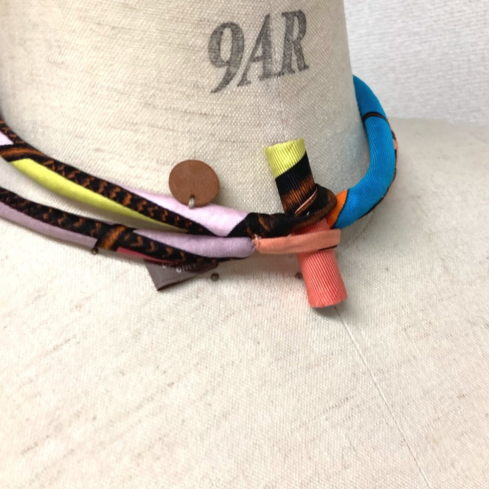 HERMES チョーカー Petit h プティアッシュ アクセサリー ネックレス シルク レディース マルチカラー