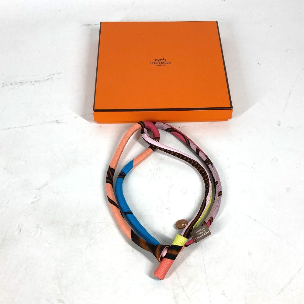 HERMES チョーカー Petit h プティアッシュ アクセサリー ネックレス シルク レディース マルチカラー