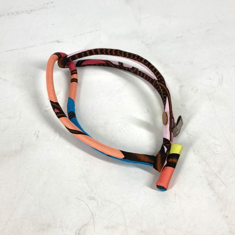 HERMES チョーカー Petit h プティアッシュ アクセサリー ネックレス シルク レディース マルチカラー