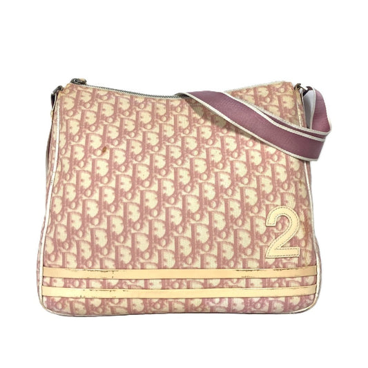 Dior Trotter No. 2 Logo Shoulder Bag, PVC/Leather, Pink, Women's