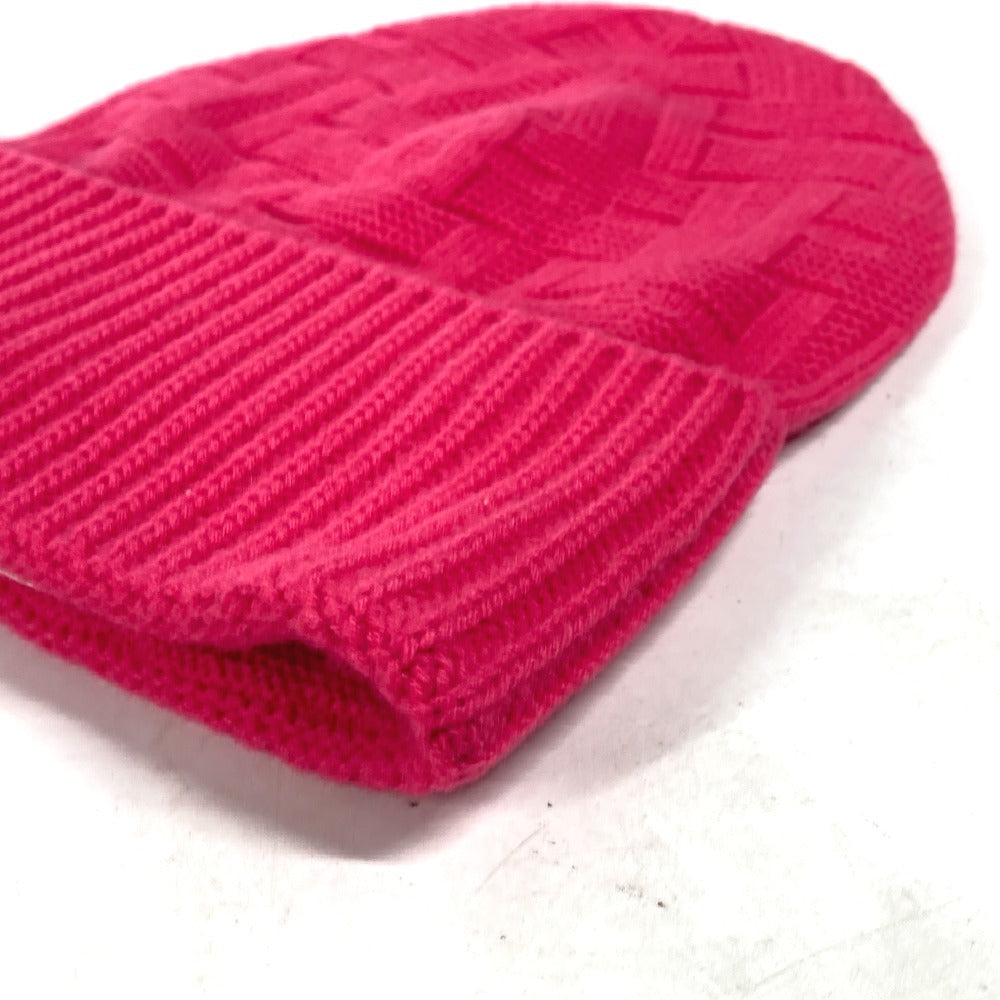 HERMES Serie H Logo Fragrance Beanie Hat Knit Cap Wool Women's Pink