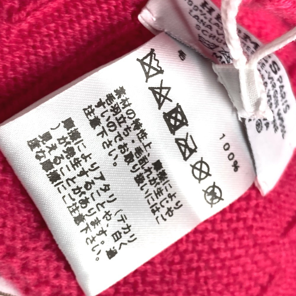 HERMES Serie H Logo Fragrance Beanie Hat Knit Cap Wool Women's Pink