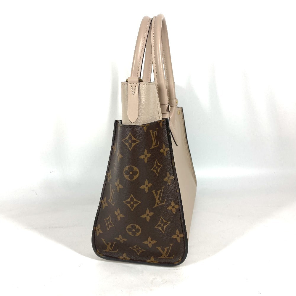 LOUIS VUITTON M58485 モノグラム オンマイサイド MM 肩掛け ハンドバッグ ハンドバッグ ショルダーバッグ カーフレザー レディース グレージュ ベージュ系