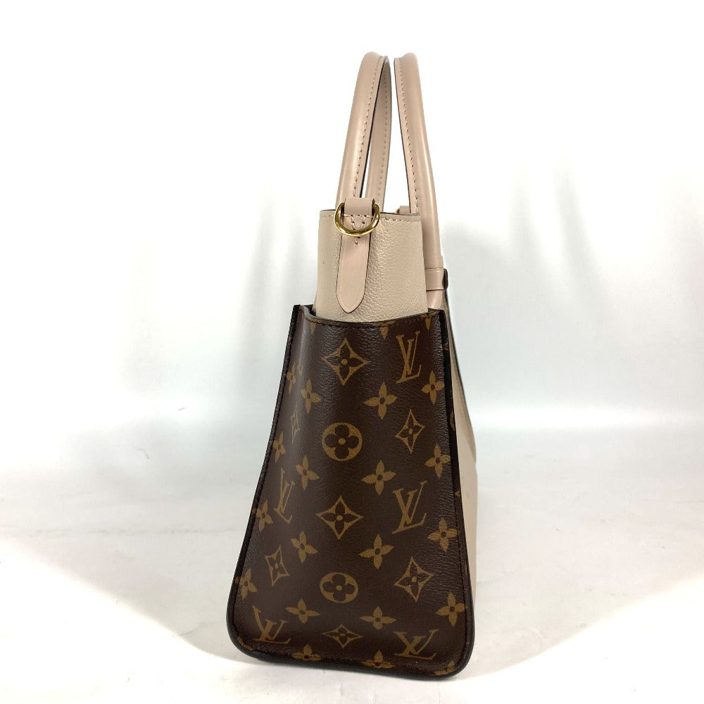LOUIS VUITTON M58485 モノグラム オンマイサイド MM 肩掛け ハンドバッグ ハンドバッグ ショルダーバッグ カーフレザー レディース グレージュ ベージュ系