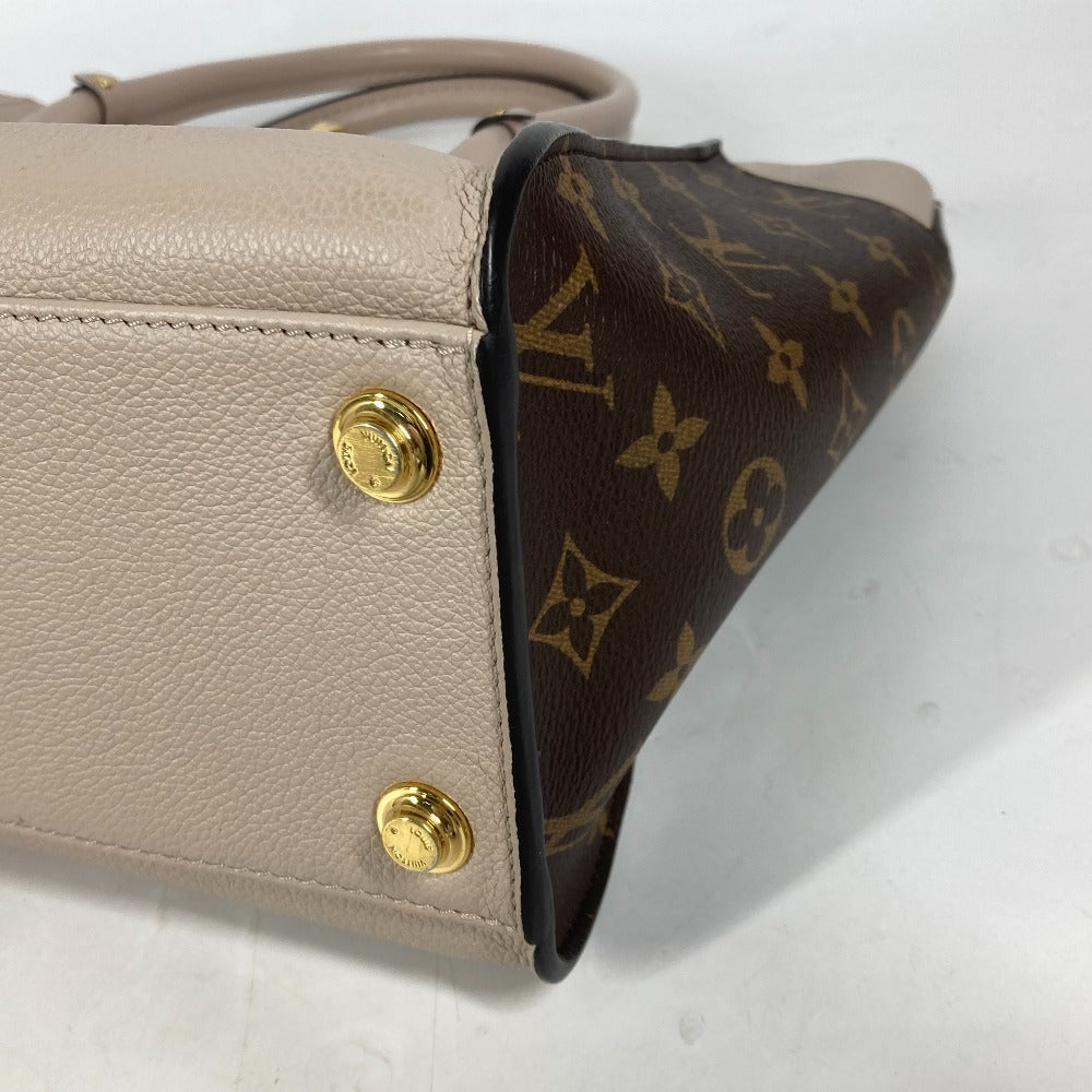 LOUIS VUITTON M58485 モノグラム オンマイサイド MM 肩掛け ハンドバッグ ハンドバッグ ショルダーバッグ カーフレザー レディース グレージュ ベージュ系