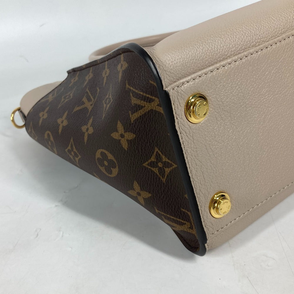 LOUIS VUITTON M58485 モノグラム オンマイサイド MM 肩掛け ハンドバッグ ハンドバッグ ショルダーバッグ カーフレザー レディース グレージュ ベージュ系