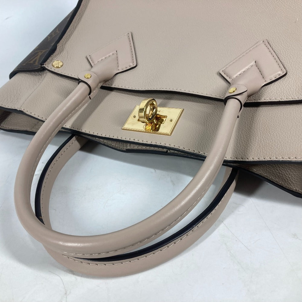LOUIS VUITTON M58485 モノグラム オンマイサイド MM 肩掛け ハンドバッグ ハンドバッグ ショルダーバッグ カーフレザー レディース グレージュ ベージュ系