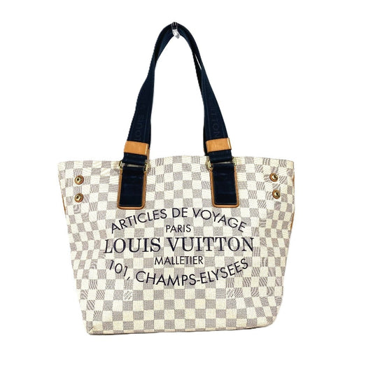 LOUIS VUITTON N41179 ダミエアズール プランソレイユカバPM カバン 肩掛け トートバッグ ショルダーバッグ ダミエアズールキャンバス ユニセックス ホワイト