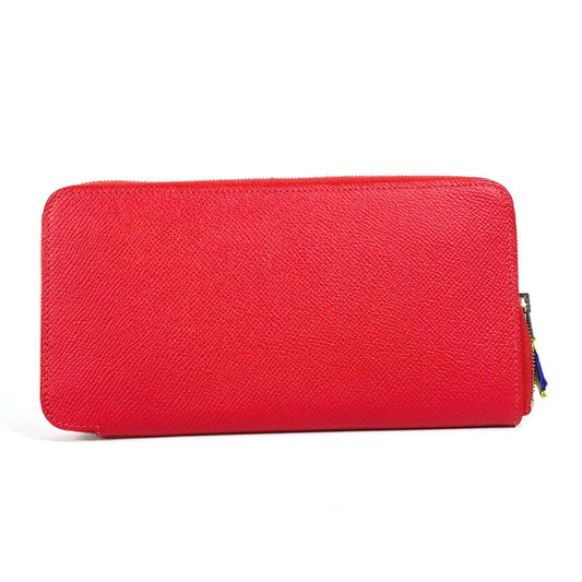 HERMES Azap Long Silk-In Long wallet Zip Around Long Wallet Epsom Bougainvillea Used