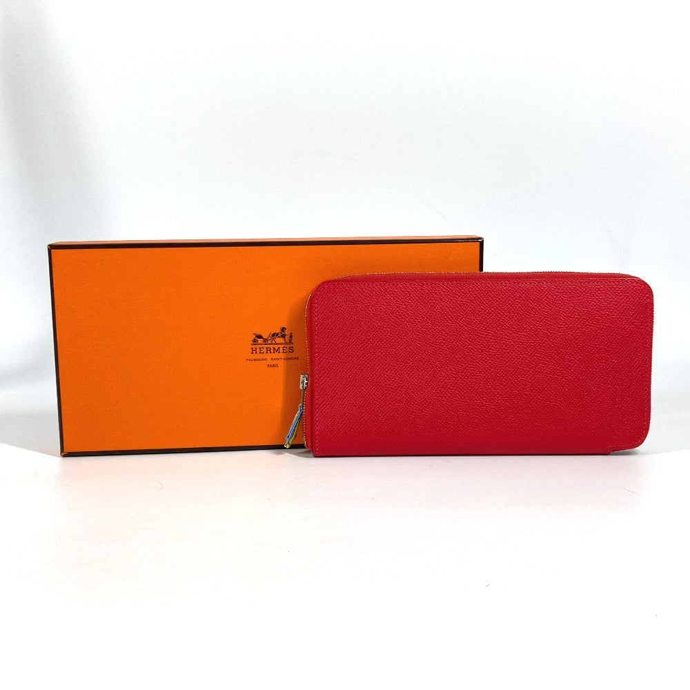 HERMES Azap Long Silk-In Long wallet Zip Around Long Wallet Epsom Bougainvillea Used