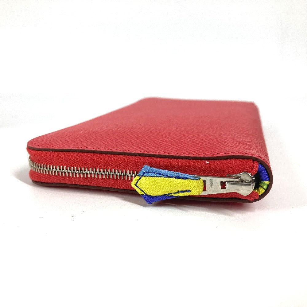 HERMES Azap Long Silk-In Long wallet Zip Around Long Wallet Epsom Bougainvillea Used