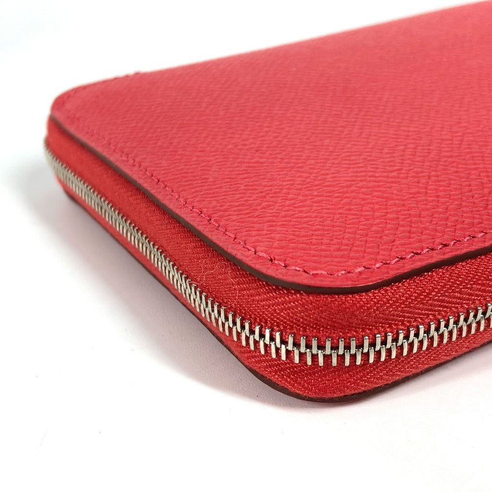 HERMES Azap Long Silk-In Long wallet Zip Around Long Wallet Epsom Bougainvillea Used