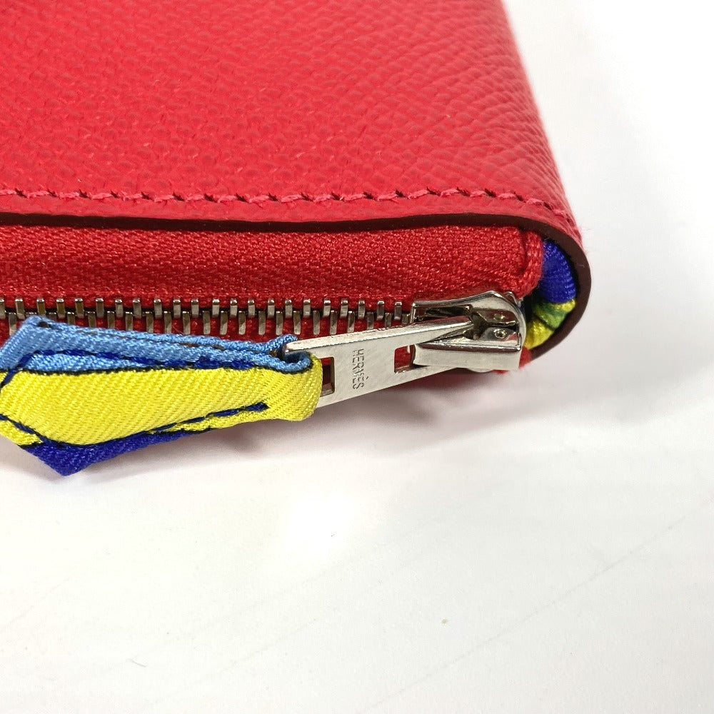 HERMES Azap Long Silk-In Long wallet Zip Around Long Wallet Epsom Bougainvillea Used