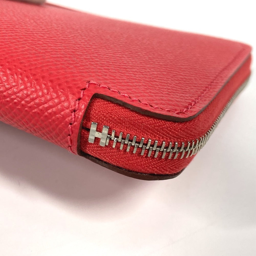 HERMES Azap Long Silk-In Long wallet Zip Around Long Wallet Epsom Bougainvillea Used