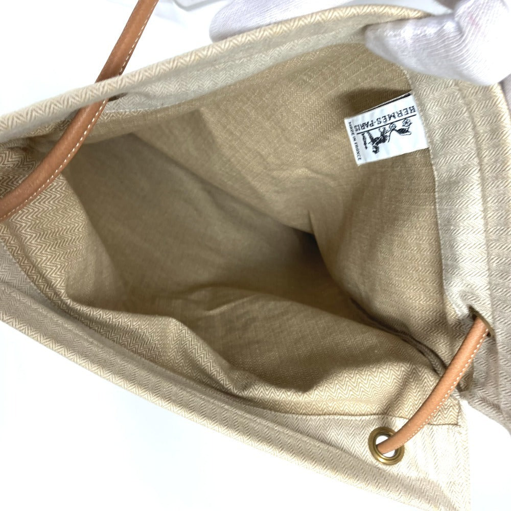 HERMES Sac Aline GM bag shawl Shoulder Bag cotton White/natural Used