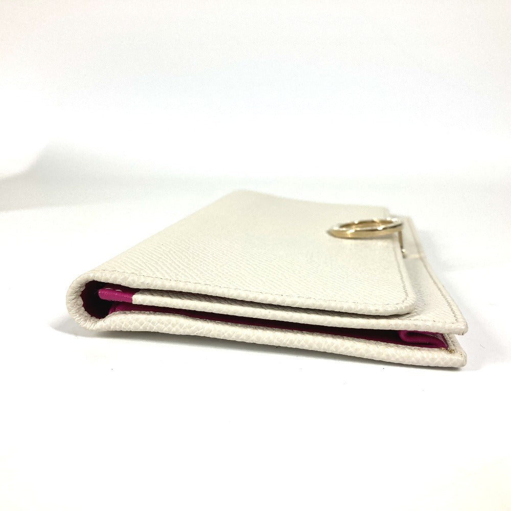 BVLGARI Bulgari Bulgari Logo Clip long wallet bifold Long Wallet Leather White Used