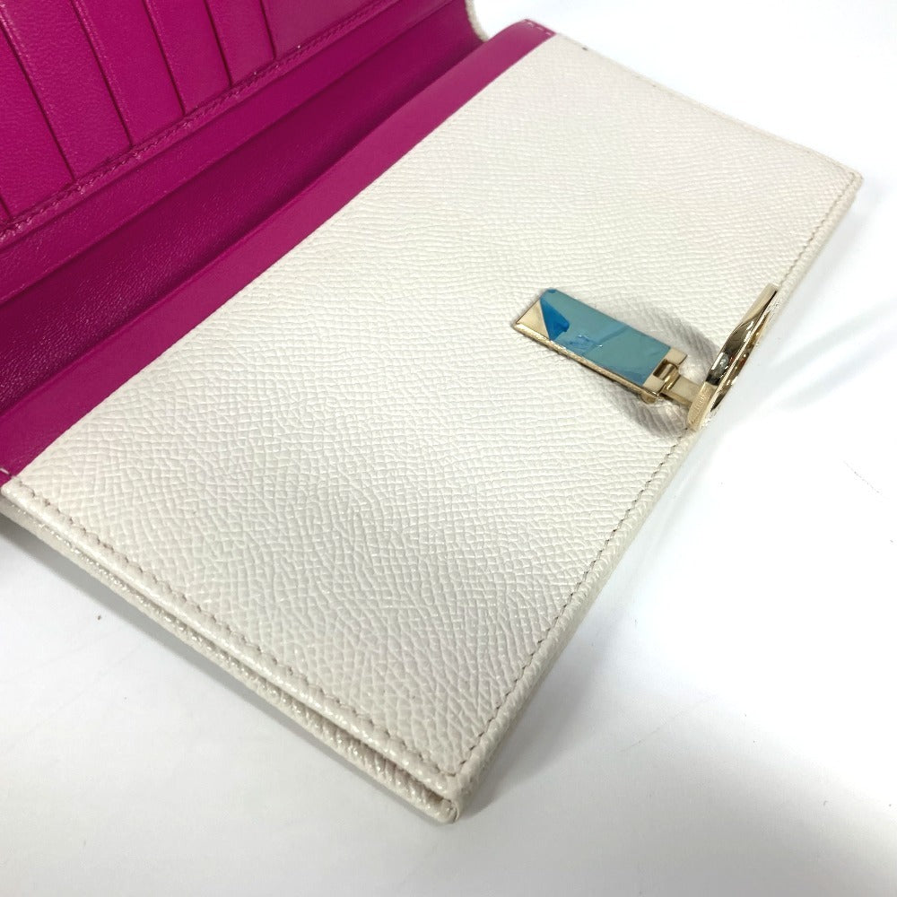 BVLGARI Bulgari Bulgari Logo Clip long wallet bifold Long Wallet Leather White Used
