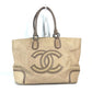 CHANEL デカココ CC ロゴ カバン 肩掛け トートバッグ ショルダーバッグ レザー レディース ベージュ