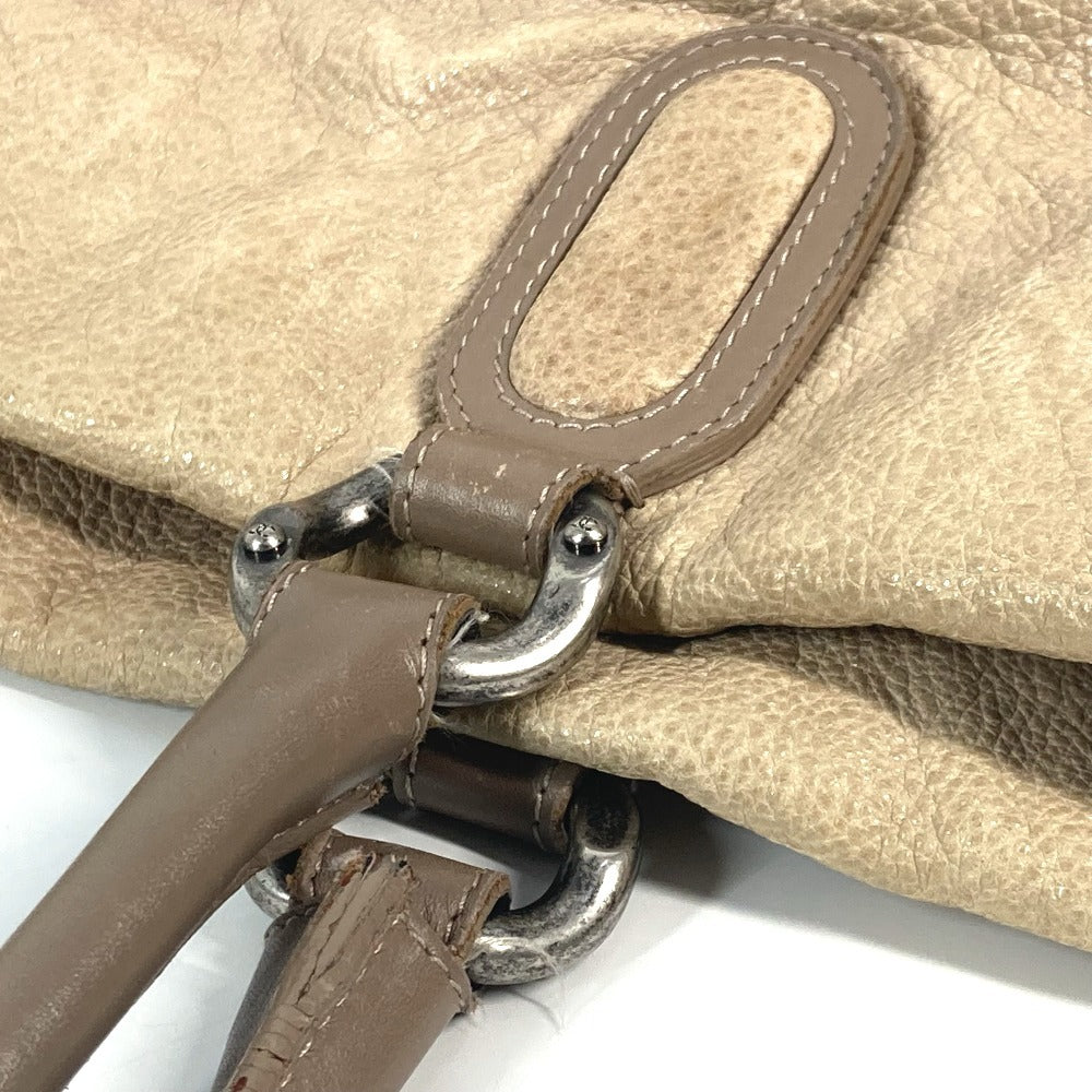 CHANEL デカココ CC ロゴ カバン 肩掛け トートバッグ ショルダーバッグ レザー レディース ベージュ