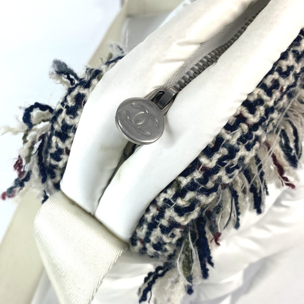 CHANEL coconeige フリンジ ココネージュ CC ココ ロゴ カバン 斜め掛け ショルダーバッグ ナイロン レディース ホワイト