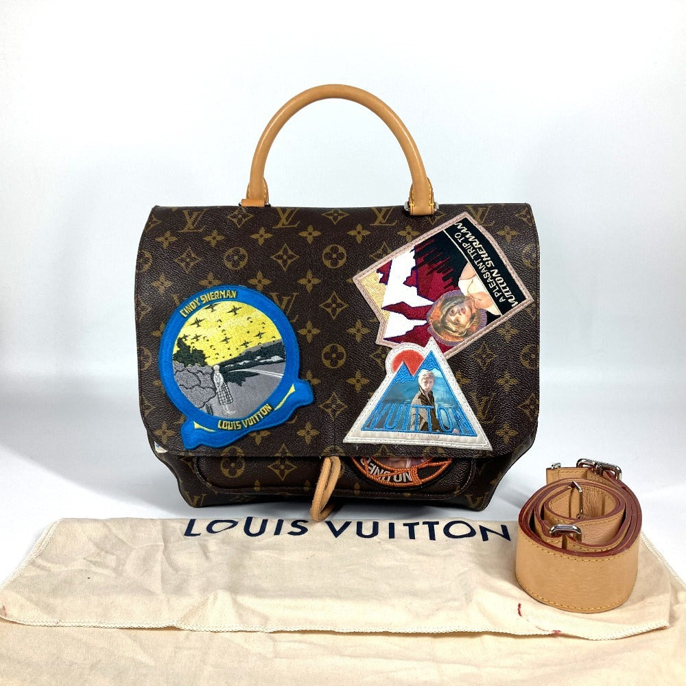 LOUIS VUITTON M40287 モノグラム シンディーシャーマン カメラメッセンジャー カバン 2WAYバッグ ショルダーバッグ 斜め掛け トートバッグ ワッペン ハンドバッグ モノグラムキャンバス レディース ブラウン