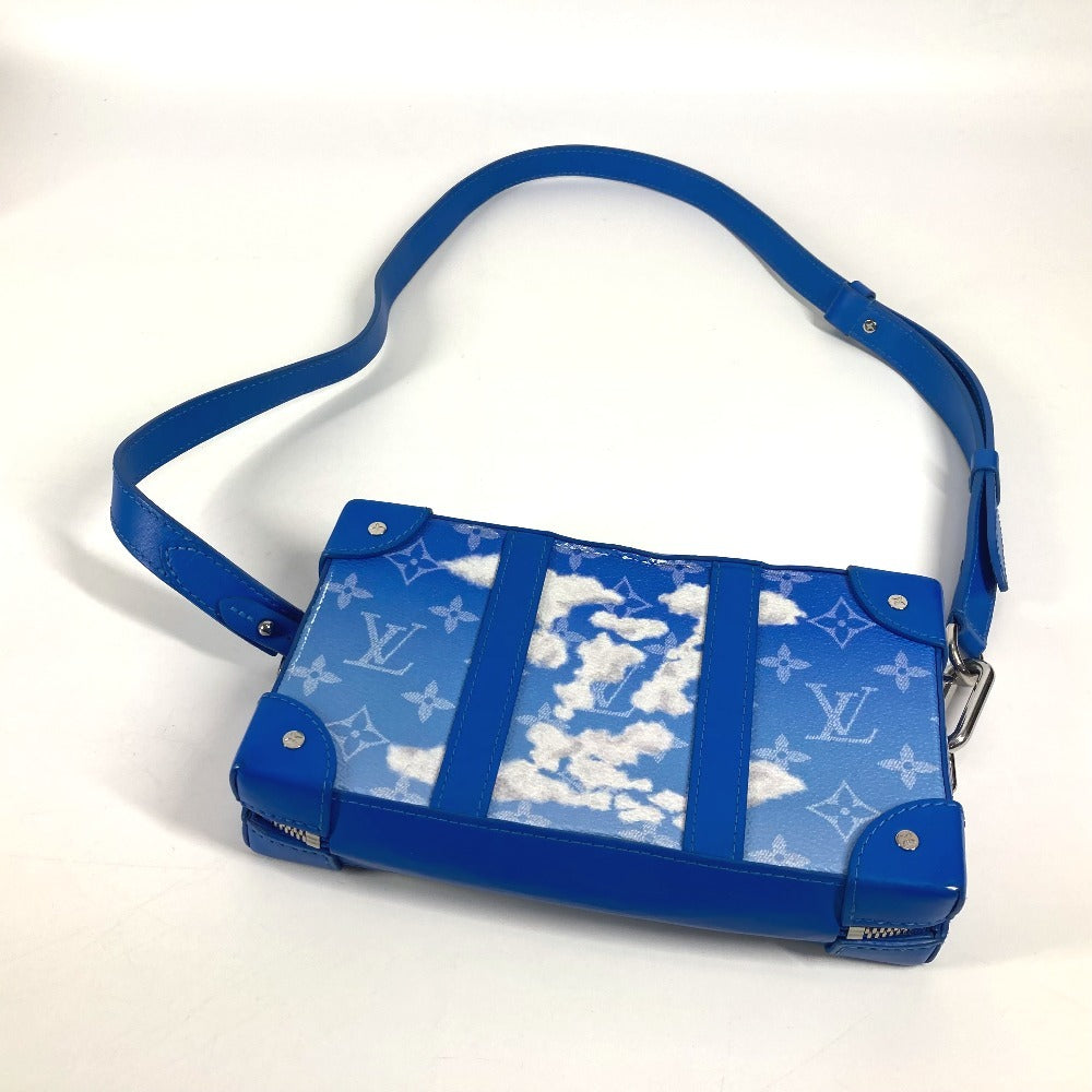 LOUIS VUITTON M45432 モノグラムクラウズ 雲 ソフトトランクウォレット 斜め掛け カバン ポシェット 長財布 クラッチバッグ ショルダーバッグ レザー ユニセックス ブルー