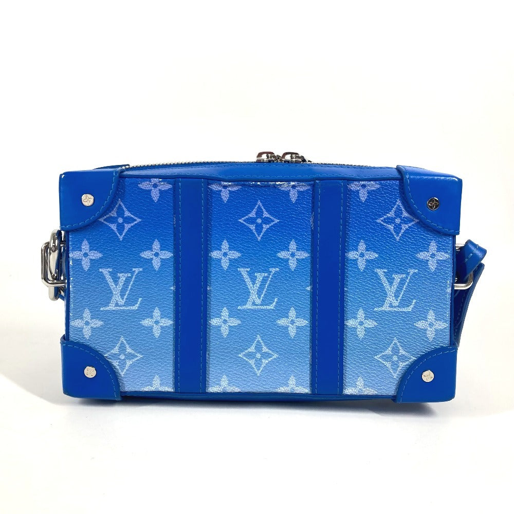 LOUIS VUITTON M45432 モノグラムクラウズ 雲 ソフトトランクウォレット 斜め掛け カバン ポシェット 長財布 クラッチバッグ ショルダーバッグ レザー ユニセックス ブルー