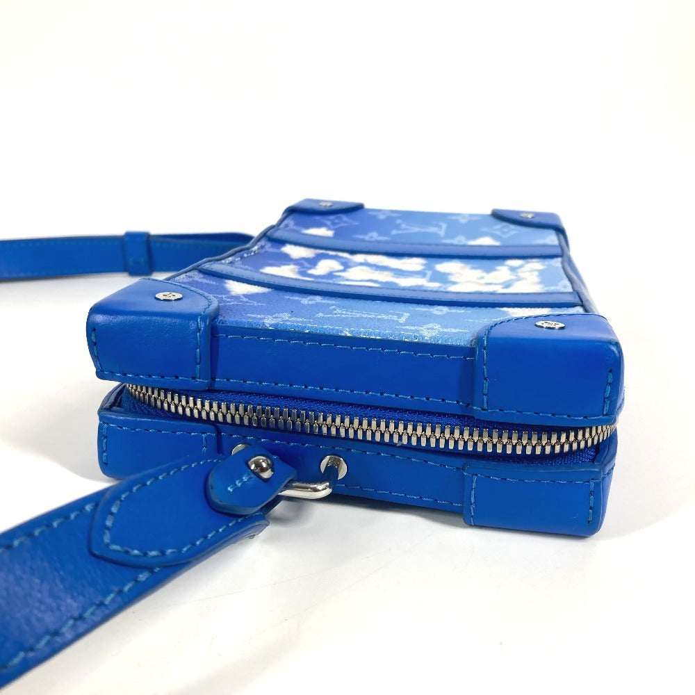 LOUIS VUITTON M45432 モノグラムクラウズ 雲 ソフトトランクウォレット 斜め掛け カバン ポシェット 長財布 クラッチバッグ ショルダーバッグ レザー ユニセックス ブルー