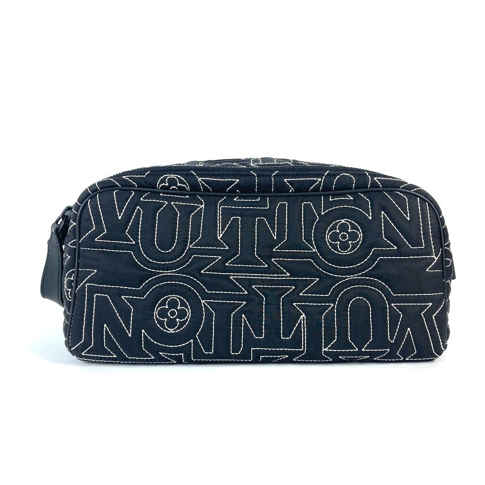 LOUIS VUITTON M21435 LV スノー コレクション ドップキット ポーチ カバン セカンドバッグ クラッチバッグ ナイロン ユニセックス ブラック