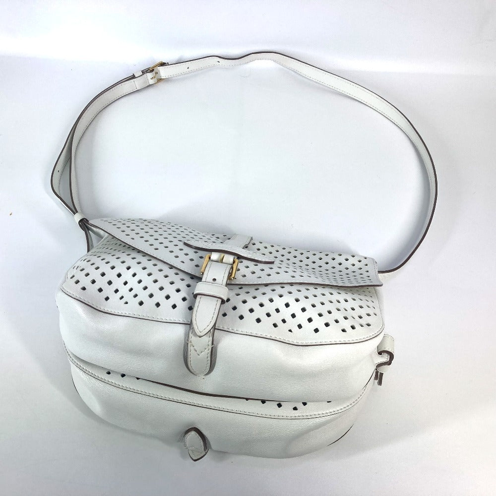 LOUIS VUITTON M93997 ペルフォ・レ・フローレ ソミュール パンチング カバン メッセンジャーバッグ 斜め掛け ショルダーバッグ レザー ユニセックス ホワイト